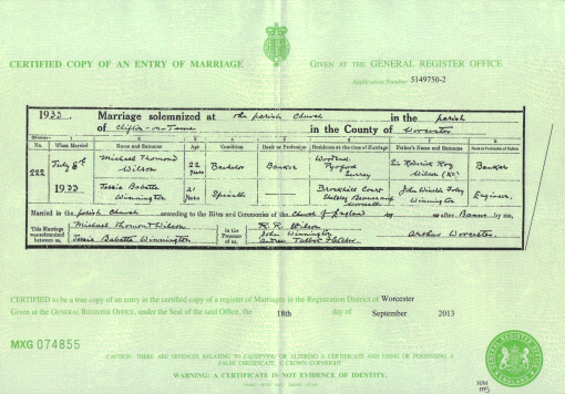 marriage certificate Apostille