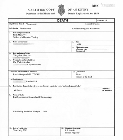 death certificate apostille legalisation